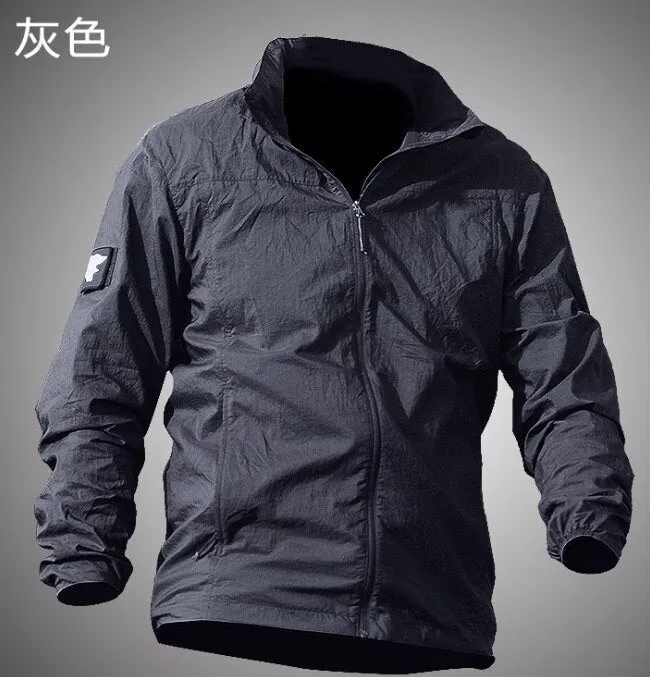 Veste ultralégère / coupe-vent à capuche & imperméable UPF50 + Outdoor Combat - Tacital jacket