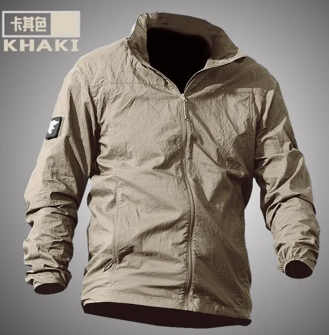 Veste ultralégère / coupe-vent à capuche & imperméable UPF50 + Outdoor Combat - Tacital jacket