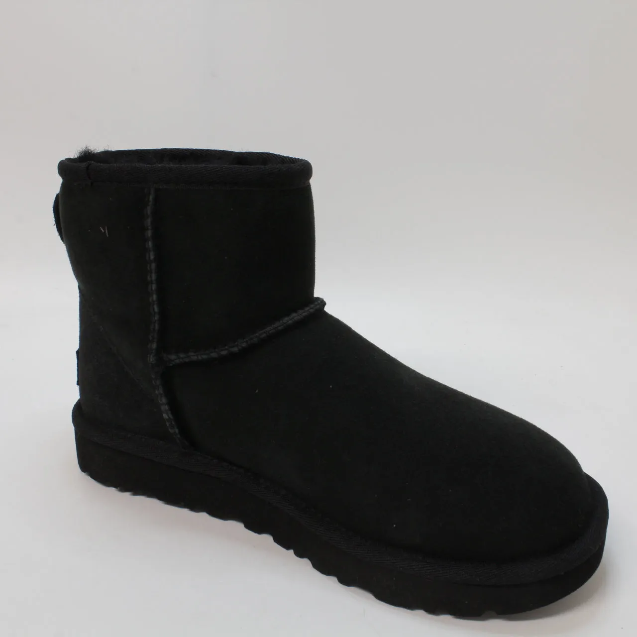 Womens UGG Classic Mini Ii Black Suede Uk Size 3