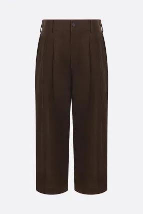 wrinkled linen cropped pants