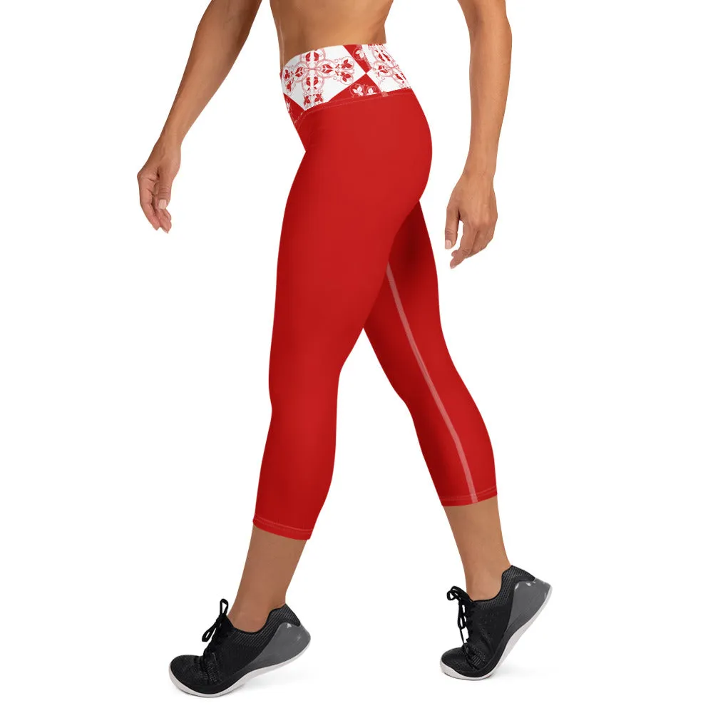 Yoga Capri Leggings Xene Red