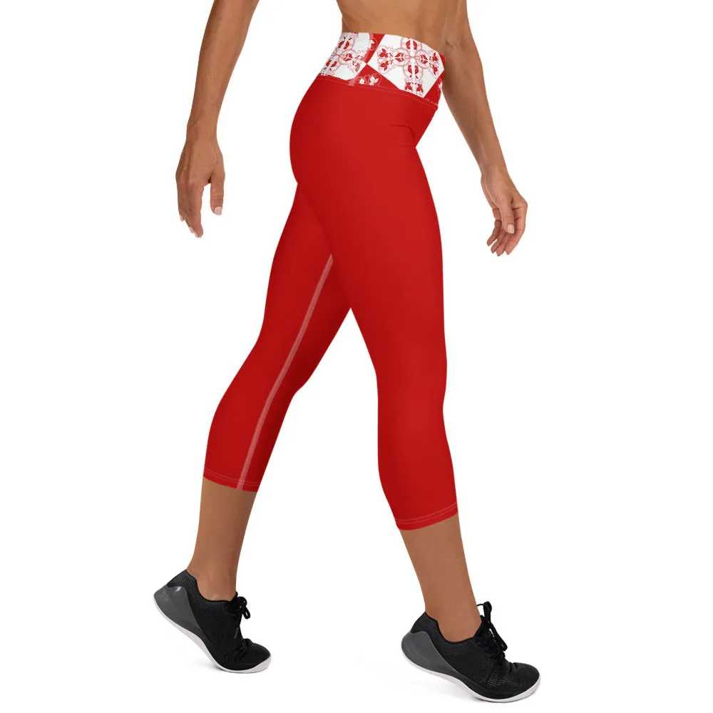 Yoga Capri Leggings Xene Red