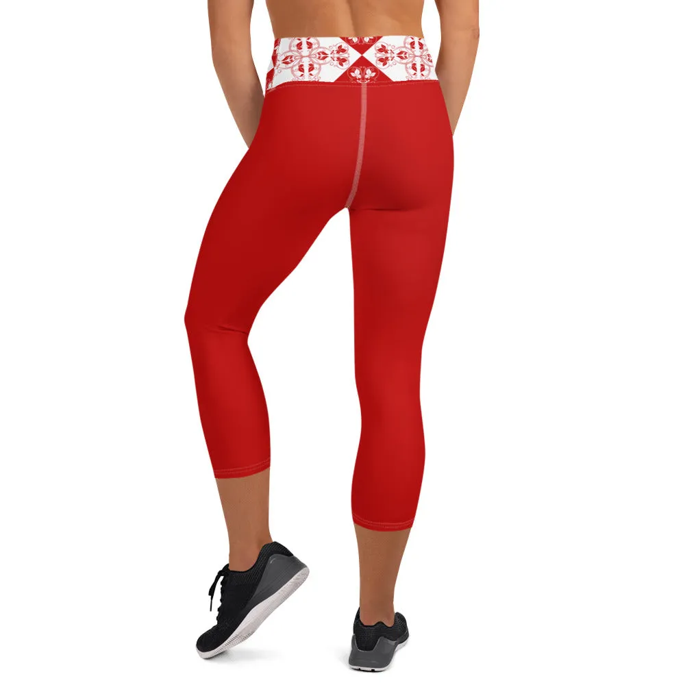 Yoga Capri Leggings Xene Red